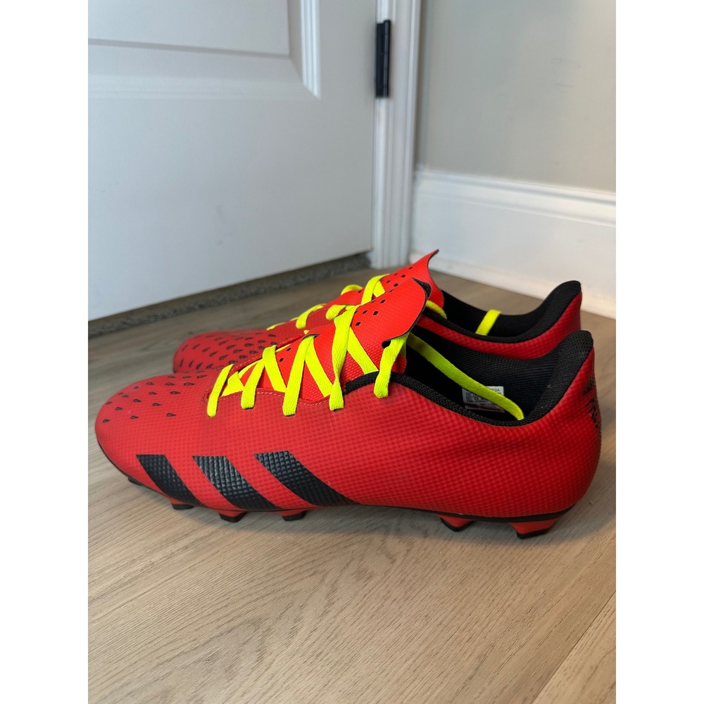 Adidas Predator Freak .4 FxG Soccer Cleats Red Black Yellow Mens 13.5 FY0625
